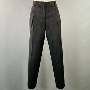 PAUL SMITH Size 2 Black Wool Twill Pleated Tapered Dress Pants